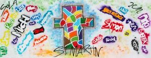 Collage von Jugendlichen gestaltet mit Überschrift 'St Martin'